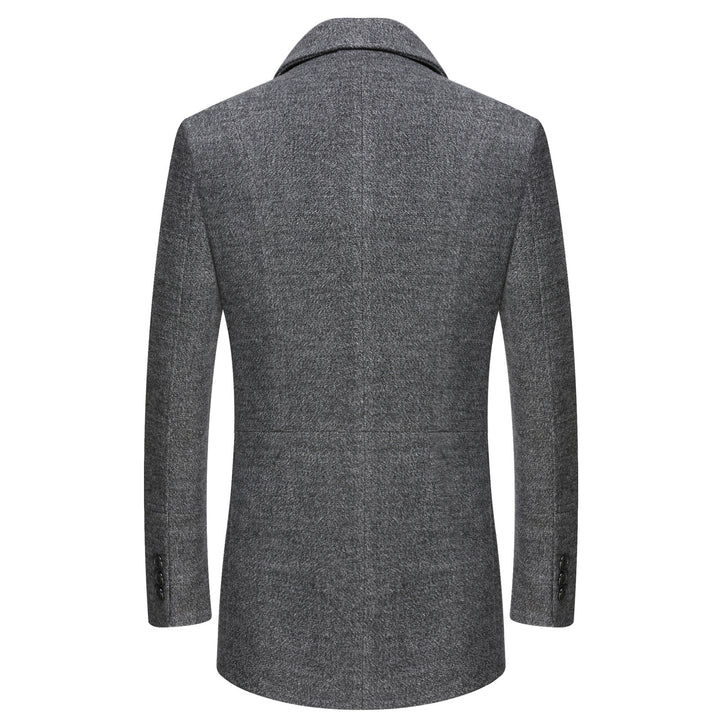 Middle Aged Men Thick Lapel Coat Q2