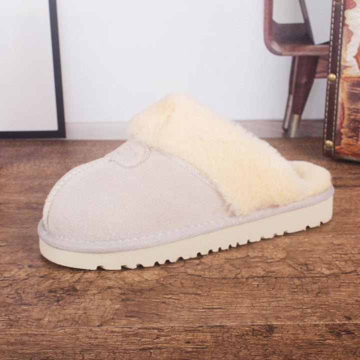 Men's And Women's Cowhide Toe Warm Slippers - Super Amazing Store