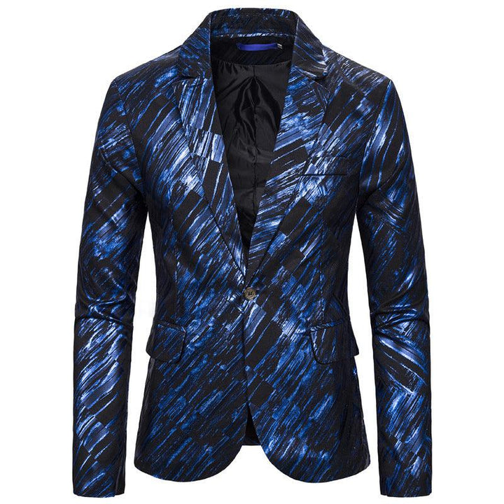 Fashion Print European Size Single-breasted Men's Suits - Super Amazing Store