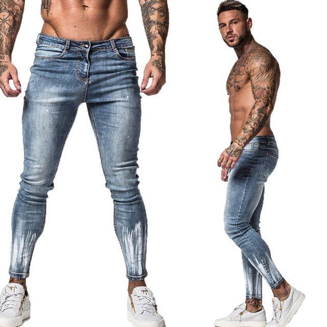 Patchwork Pants Jeans Men's Fit - Super Amazing Store