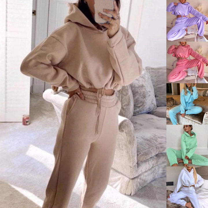 Jogging Suits For Women 2 Piece Sweatsuits Tracksuits Sexy Long Sleeve HoodieCasual Fitness Sportswear - Super Amazing Store