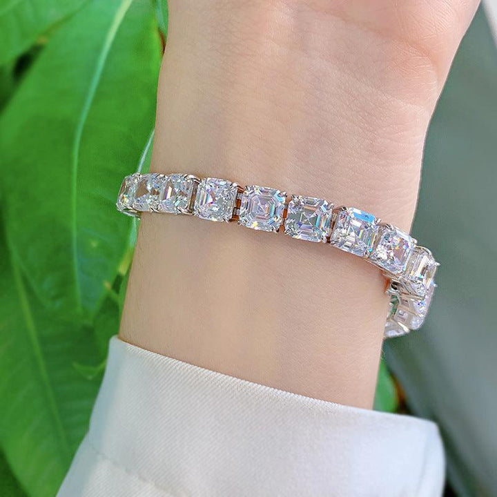 Fashion New S925 Sterling Silver Full Diamond Bracelet - Super Amazing Store