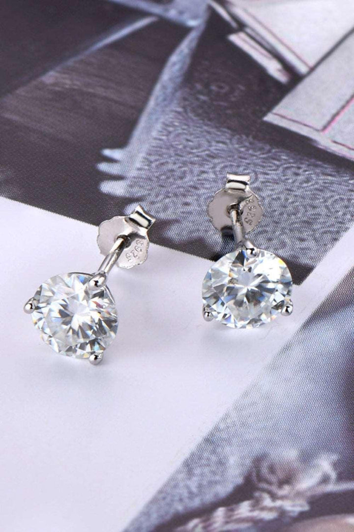 2 Carat Moissanite 925 Sterling Silver Stud Earrings - Super Amazing Store