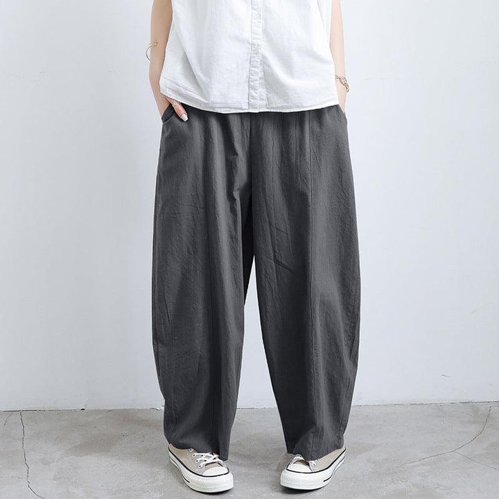 Summer Cotton And Linen Lantern Loose Trousers - Super Amazing Store