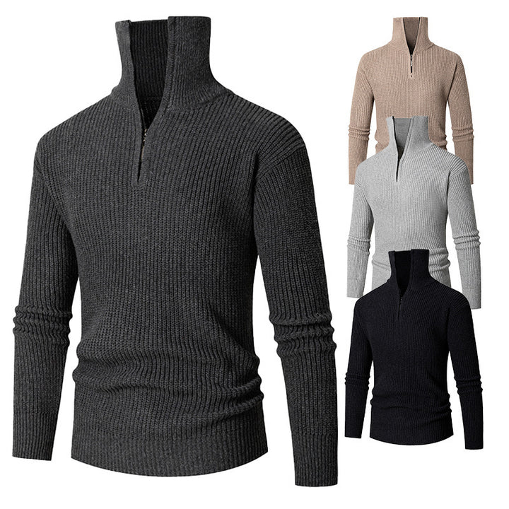 Fall Winter Men Thermal Slim Fit Base Sweater Shirts Leisure Q2