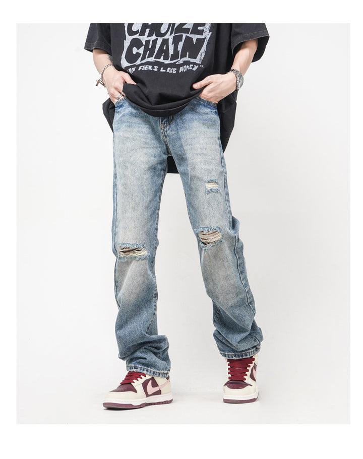 American Style Loose Men's And Women's Ripped Jeans Super Amazing Store