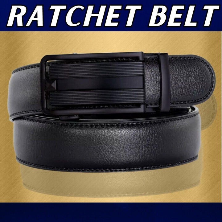 Microfiber Leather Mens Ratchet Belt Belts For Men Adjustable Automatic Buckle - Super Amazing Store