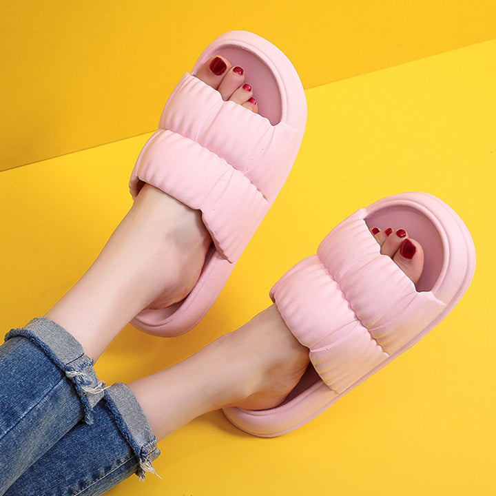 Women Home Shoes Bathroom Slippers Soft Sole Slides Summer Beach Shoes Q2