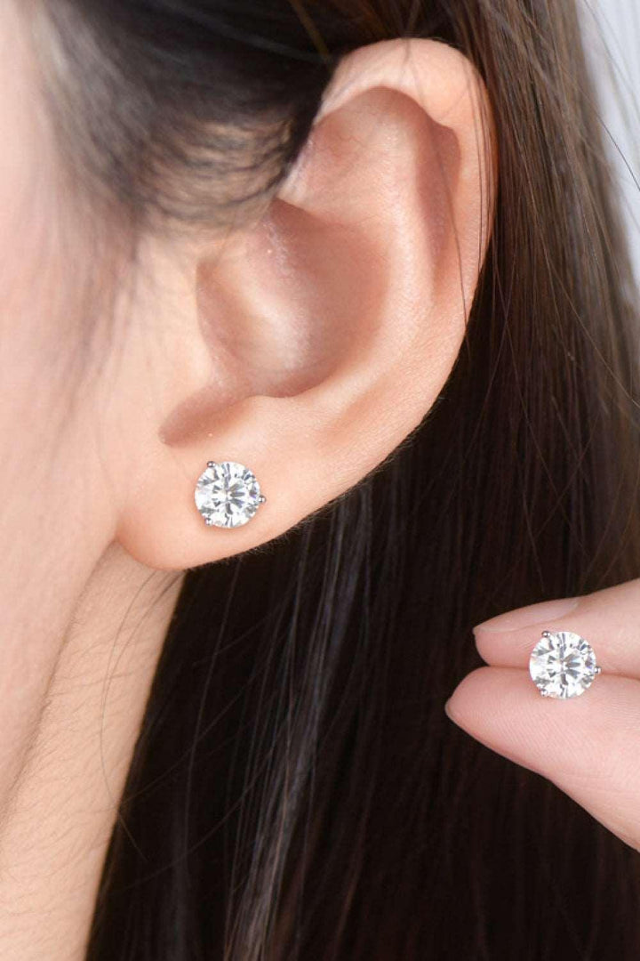 2 Carat Moissanite 925 Sterling Silver Stud Earrings - Super Amazing Store