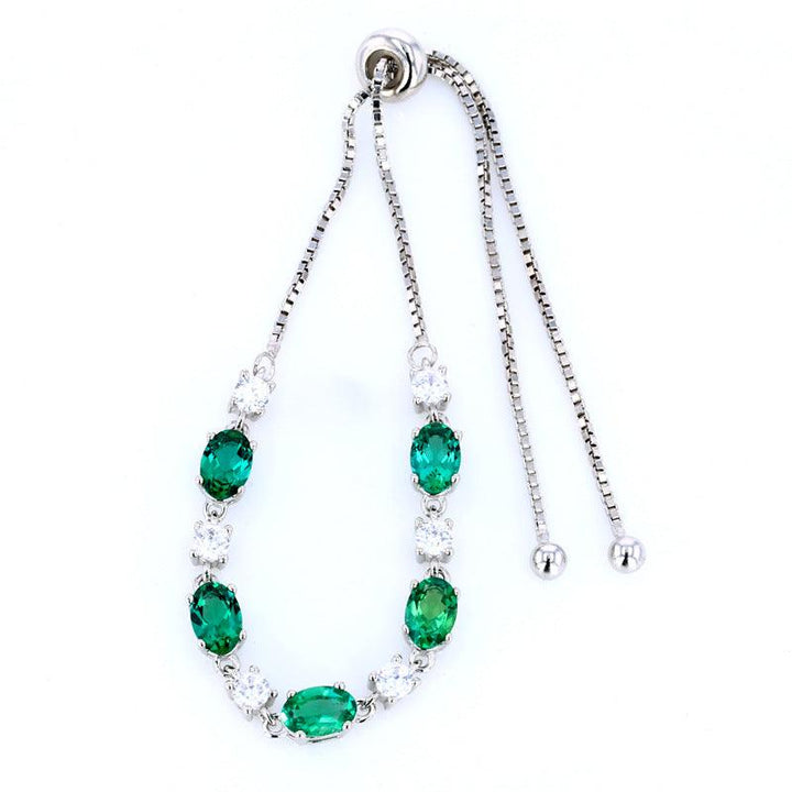 Emerald Bracelet 3 Carat Group Set Sidestones - Super Amazing Store