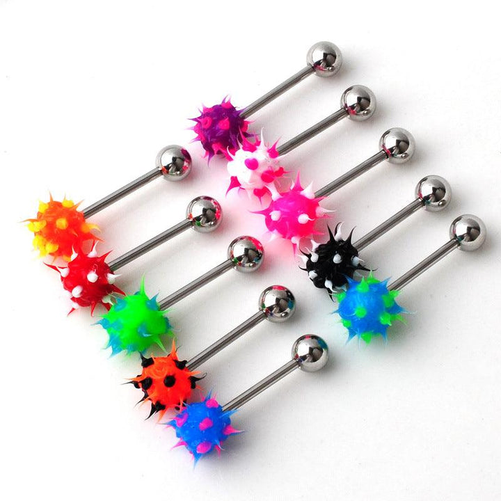 Hairy Ball Stainless Steel Tongue Pin - Super Amazing Store