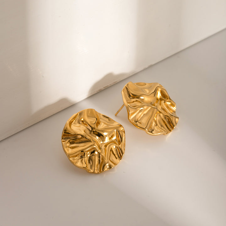 18K Gold-Plated Stud Earrings Trendsi