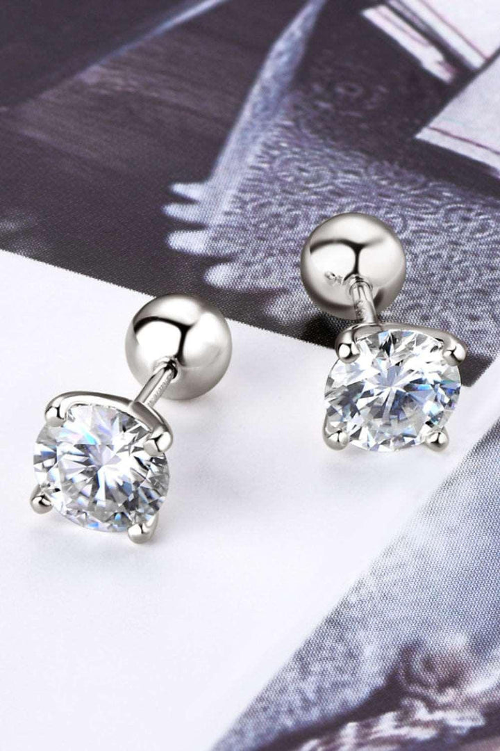 2 Carat Moissanite 925 Sterling Silver Stud Earrings - Super Amazing Store