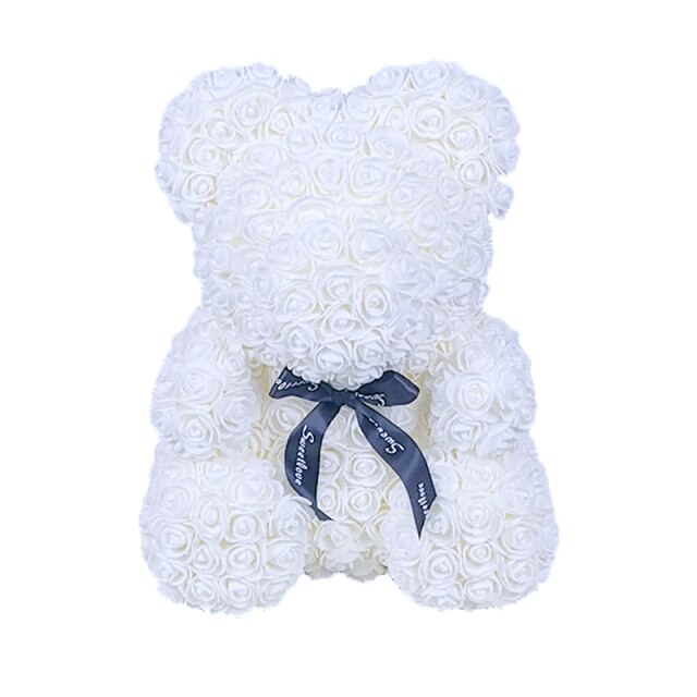 Rose Bear Eternal Flower Rose Teddy Bear PE Foam Bear 25cm