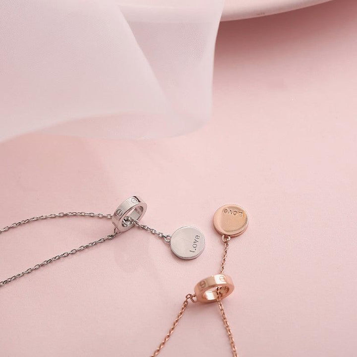 Circle Round Pendant Necklace Simple - Super Amazing Store