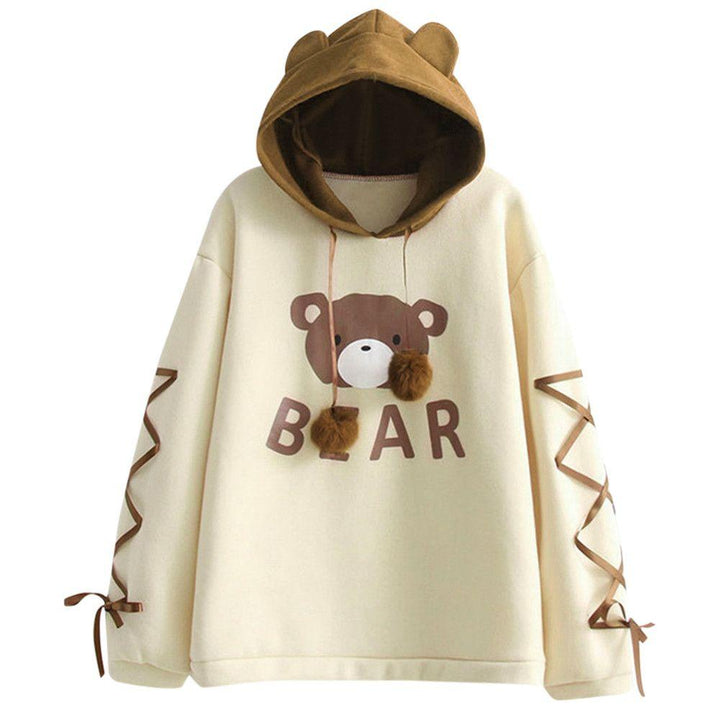 Kawaii A Bear Cap Hoodies Sweatshirt - Super Amazing Store