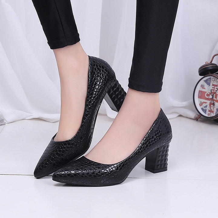 Closed Shallow Office Square Heel - Super Amazing Store