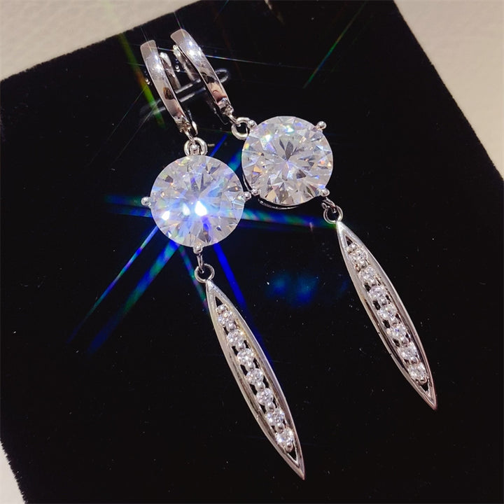 10 Carat Moissanite 925 Sterling Silver Earrings Trendsi