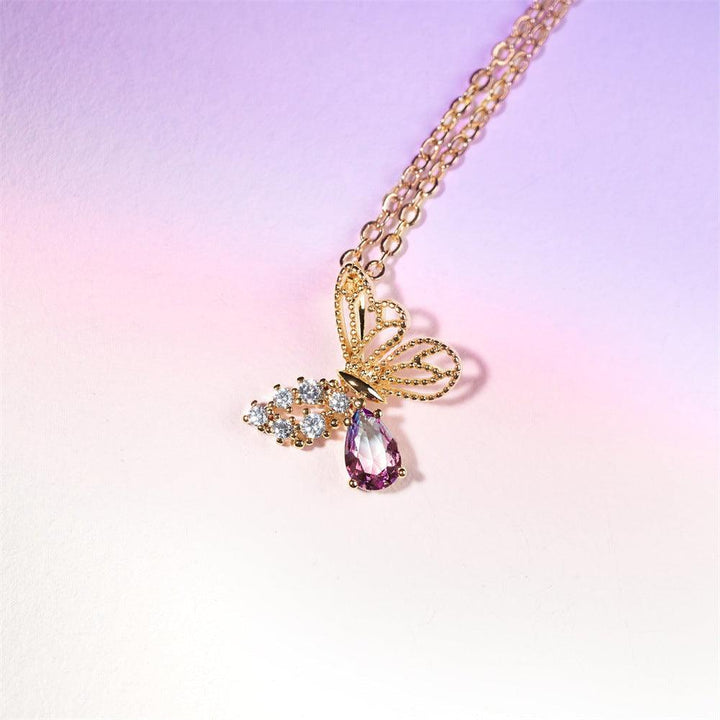 Women's Hollow Zircon Butterfly Necklace - Super Amazing Store