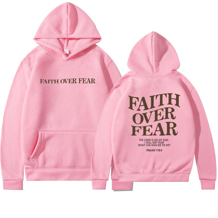 Faith Over Fear Christian Hoodie Christian Sweatshirt Jesus Hoodie Trendy Hoodie Bible Verse Shirt Unisex Aesthetic Clothes Super Amazing Store