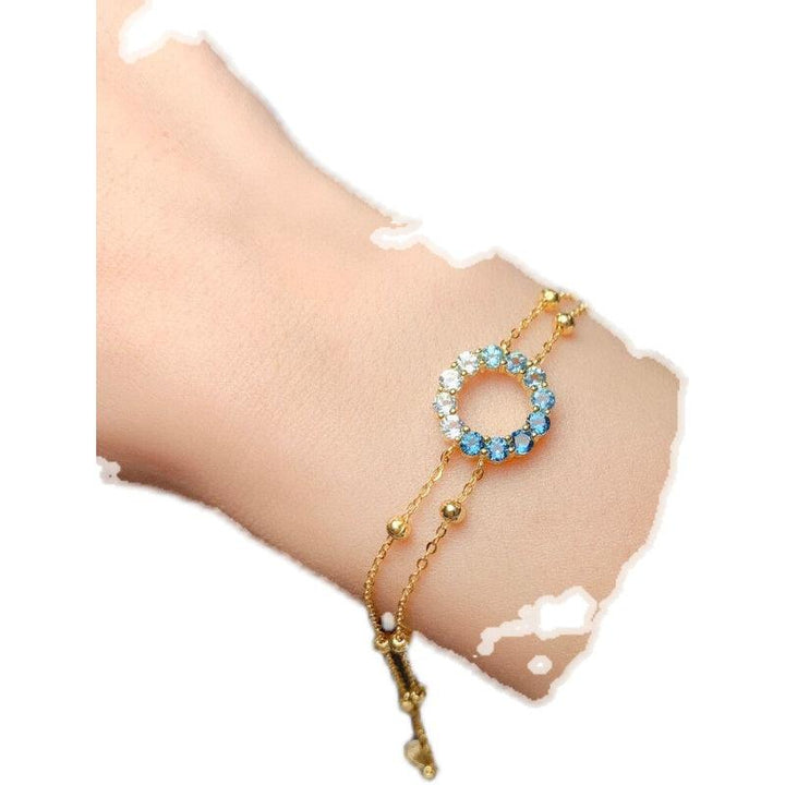 Natural Topaz Bracelet Gradient Blue - Super Amazing Store