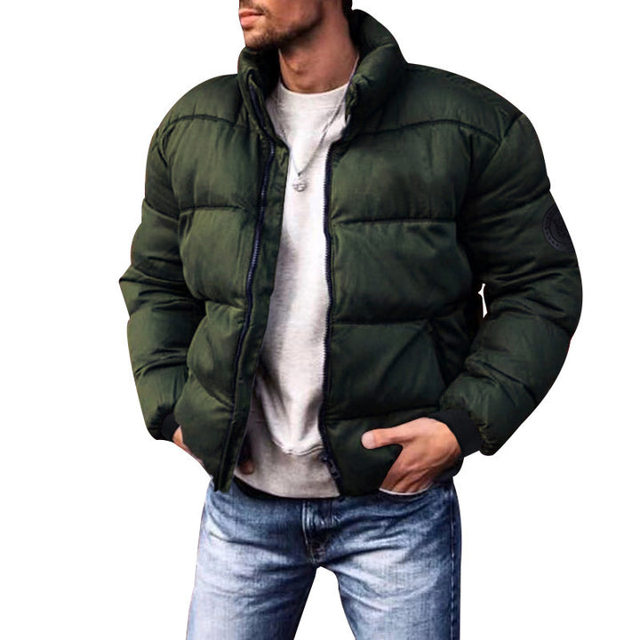 Coat Stand-up Collar Downcotton-padded Jacket Thickened Men's Cotton Jacket-Super Amazing Store