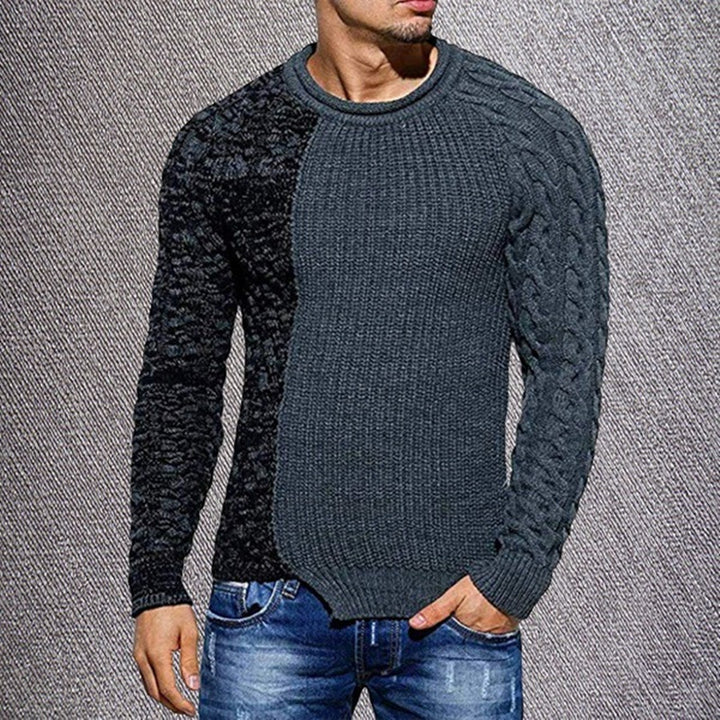 Round neck sweater slim stitching sweater - Super Amazing Store