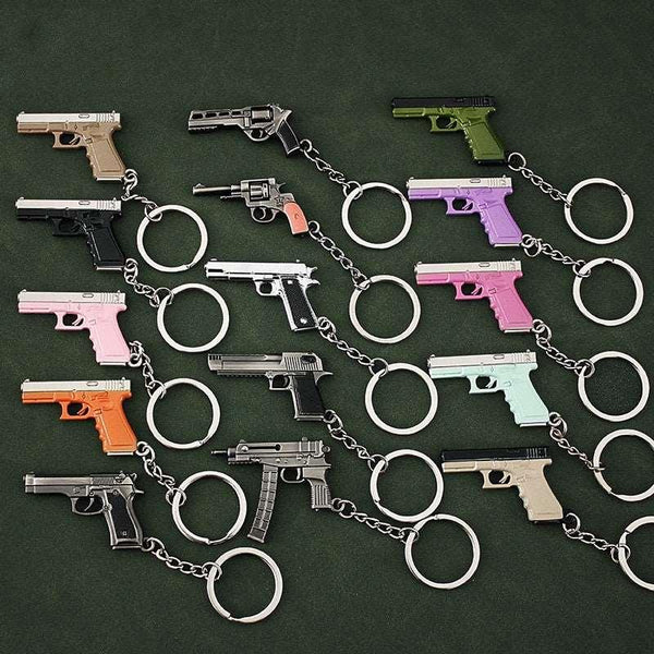 Alloy P92 Model G17 Sand Eagle Left Wheel Keychain - Super Amazing Store