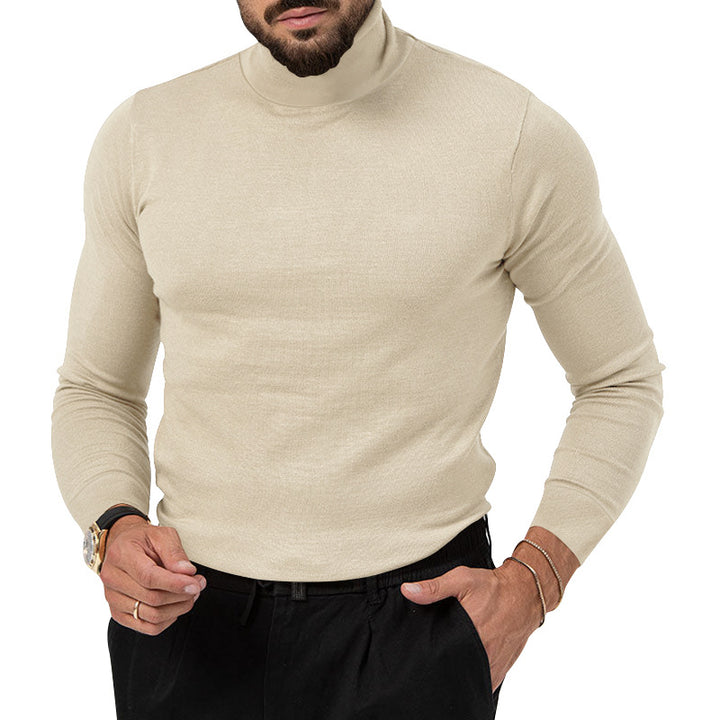 Autumn And Winter New High-elastic Turtleneck Knitted Cashmere Sweater Thickened Young Men's Warm Undercoat - Super Amazing Store