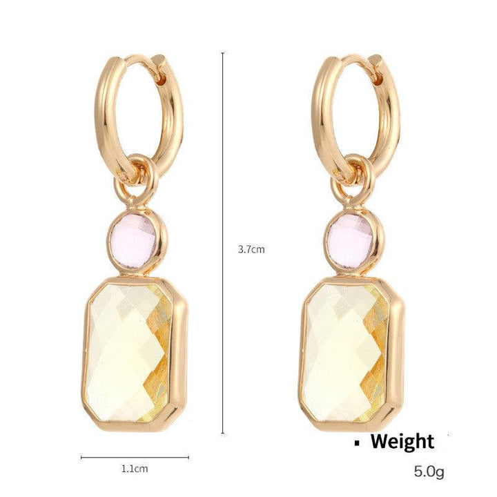 Cut Crystal Covered Gold Plated Earrings - Super Amazing Store