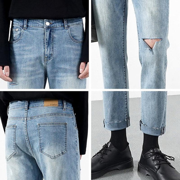 Ripped Jeans For Men Light Summer Thin - Super Amazing Store