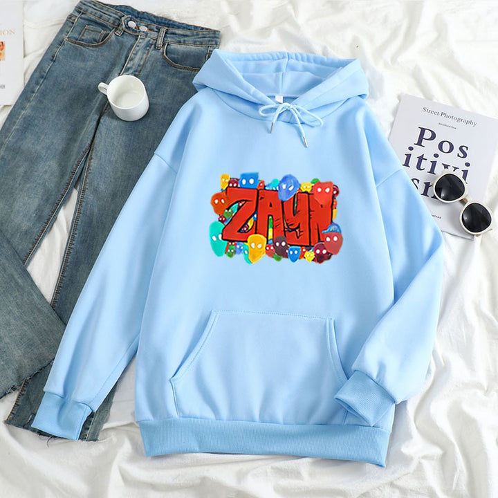 ZAYN Printed Letter Hoodie Q2