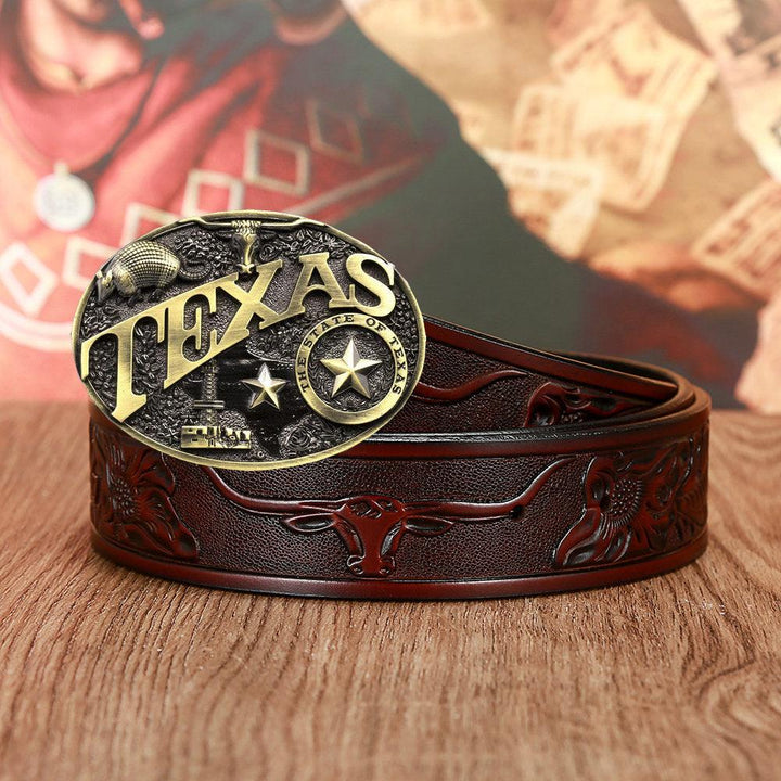 Men's And Women's Fashion Texas Cow Head Belts - Super Amazing Store