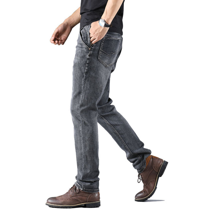 Men's Loose Straight Smoky Gray Jeans-Super Amazing Store