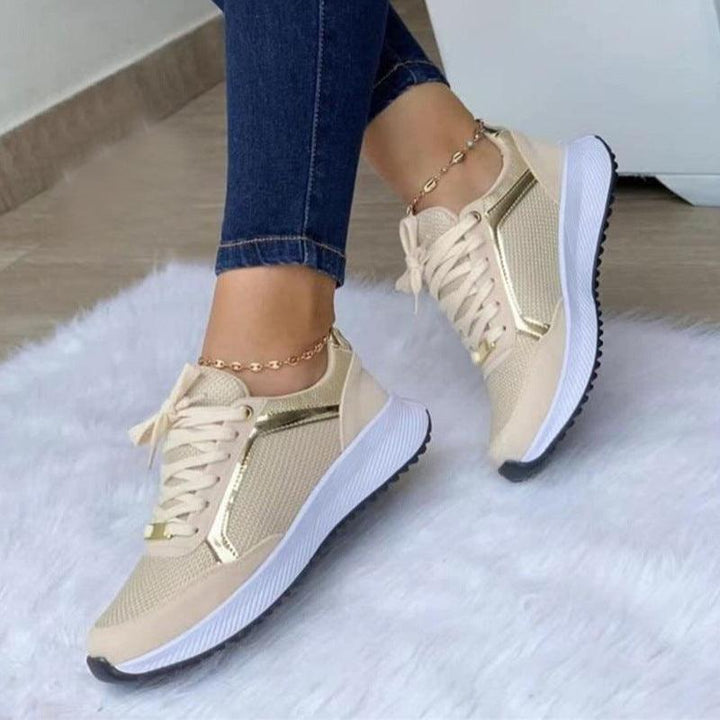 Breathable Round Head Flat Sneakers Women's Shoes - Super Amazing Store