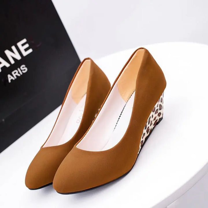 Bowknot Round Toe Wedge Single Pumps Women - Super Amazing Store