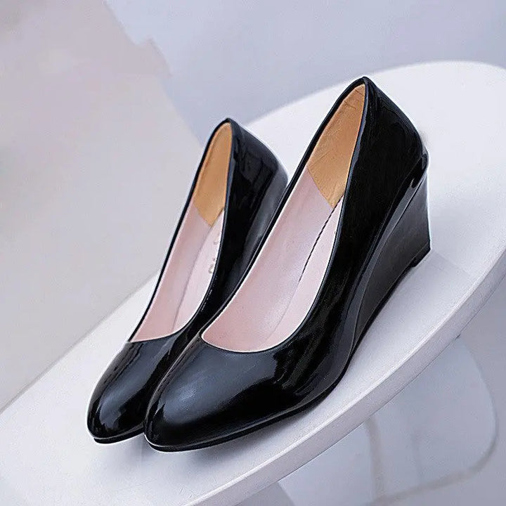 Bowknot Round Toe Wedge Single Pumps Women - Super Amazing Store