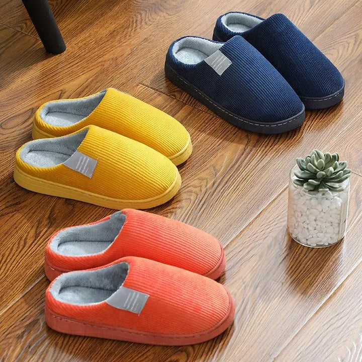 Corduroy Slippers For Women Home Shoes Men Women Couple - Super Amazing Store