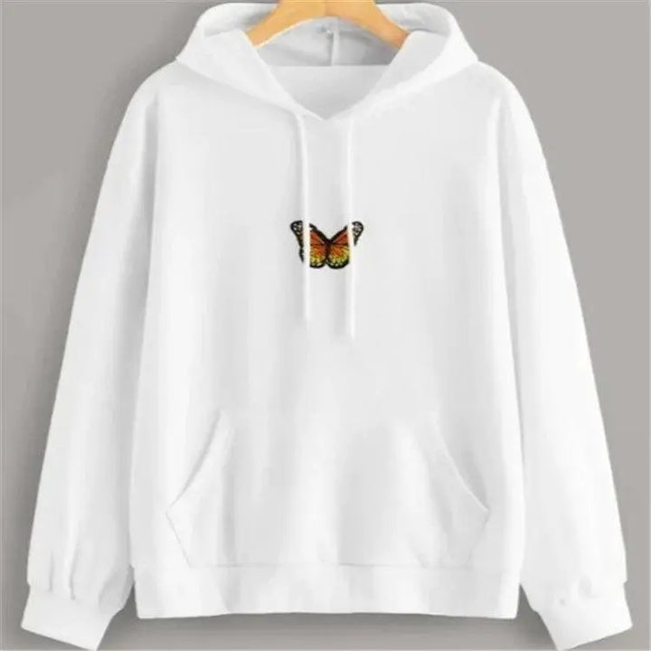 Embroidered butterfly hoodie - Super Amazing Store