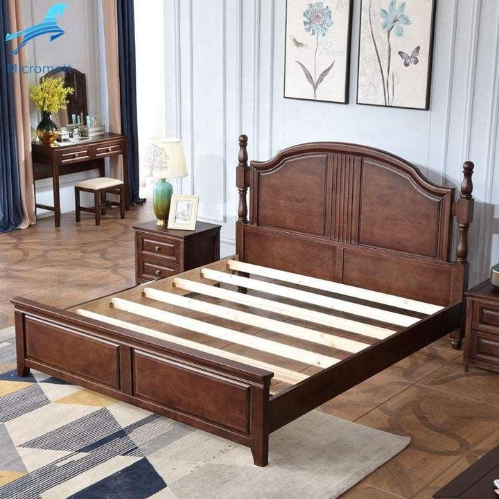 2023 Hot Sale Creative Style Beautiful Walnut Color Furniture Bedroom King Bedroom Set - Super Amazing Store