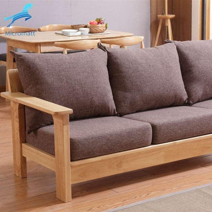 2023 American Style Strong Log Color Living Room Furniture 3 seaters Solid Wood Living Room Sofa - Super Amazing Store