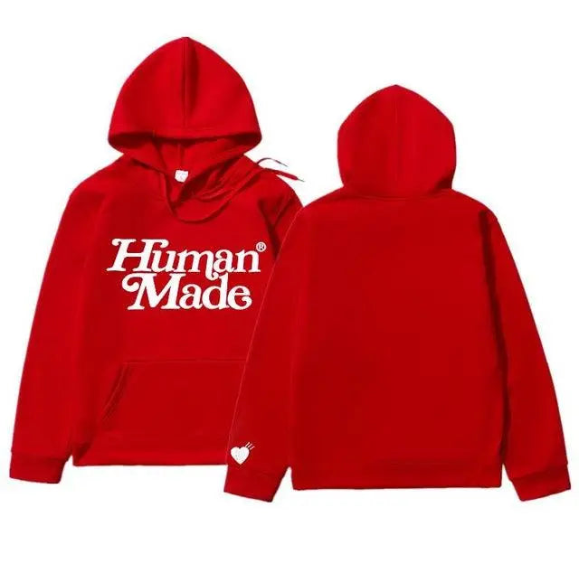 Human Made Fleece Hoodies Sweatshirt Men Women Cotton Girls - Super Amazing Store