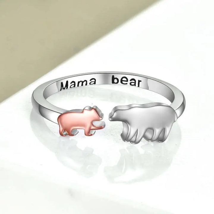 Mama Bear Rings 925 Sterling Silver Mothers Ring Mom Jewelry - Super Amazing Store