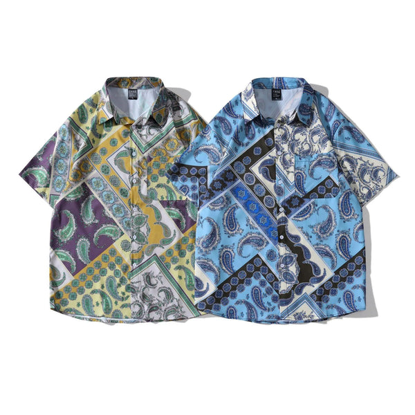 Men's And Women's Loose Floral Short-sleeved Shirt - Super Amazing Store