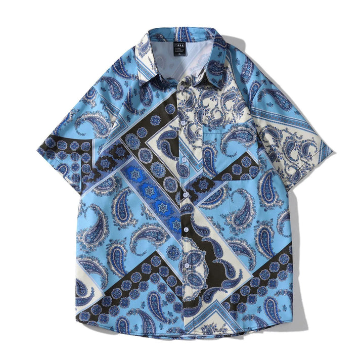 Men's And Women's Loose Floral Short-sleeved Shirt - Super Amazing Store