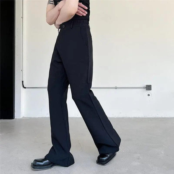 Men's Retro Niche Solid Color Flared Pants - Super Amazing Store