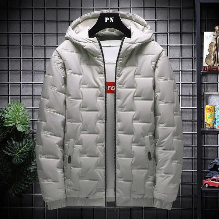 Mens Winter Coats - Hooded Puffer Jacket Long Sleeve Outdoor Coat - Super Amazing Store