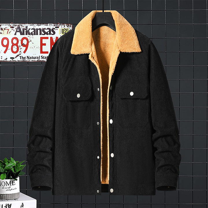 Corduroy Fleece Padded Coat Trendy Men - Super Amazing Store