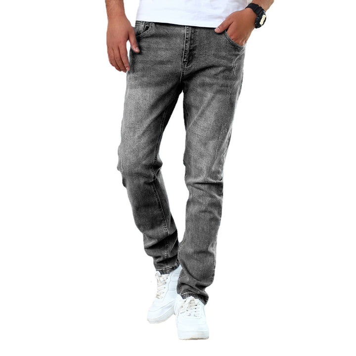 Men's Jeans Gray Trousers Stretch Skinny Q2