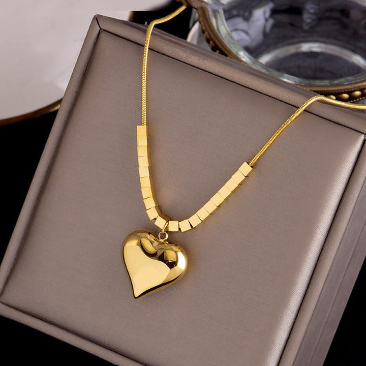 Women's Square Titanium Steel Heart Necklace - Super Amazing Store